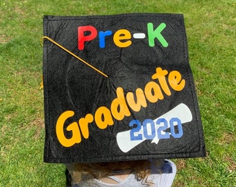 Elementary FELT Graduation Cap, preschool, prek, kindergarten, 1st grade, 2nd grade, 3rd grade, grad gift, elem grad 4th 5th grade 2024 grad