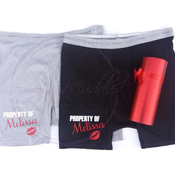 SALE Property of Boxers Valentines Day Gift for Him Gifts for Men Property  of Underwear Valentines Day Gifts for Boyfriend Boxer Briefs 