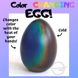 Mood Color Changing Easter Egg, unique Easter egg, mood color change, tween gift ideas, Easter gift for kids, mood change, teen gift, unique image 1
