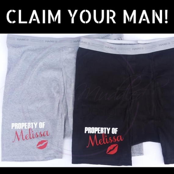 SALE Property of Boxers Valentines Day Gift for Him Gifts for Men Property  of Underwear Valentines Day Gifts for Boyfriend Boxer Briefs 
