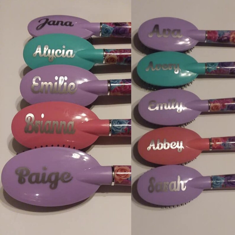 Personalized Hair Brush Hairbrush Tween Girl Gift Ideas Cheer Etsy