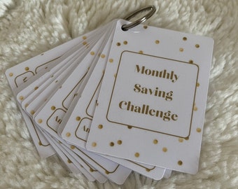 Monthly Savings Challenge Savings Challenge Printable Fits - Etsy