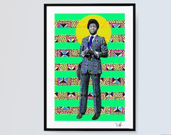 Al Green - Limited Edition Print - A4 Print - A3 Print - Digital Collage - Black Art - African Art