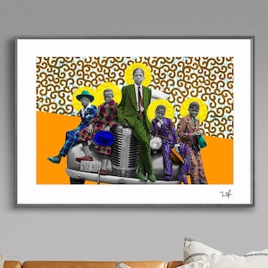Negro boys on Easter morning. Southside, Chicago, Illinois - Limited Edition Print  - Digital Collage - Black Art - African Art