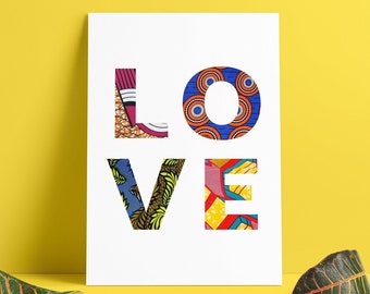 ANKARA LOVE, African Print Typography.