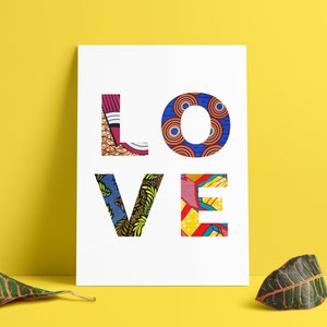 ANKARA LOVE, African Print Typography.