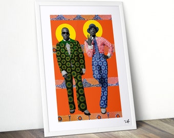 Outkast - Limited Edition Print - A4 A3 A2 A1  - Digital Collage - Black Art - African Art