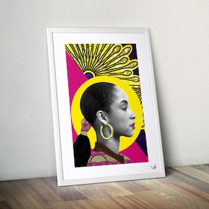 Sadé Print - A4 / A3 Collage Digital - Arte Negro