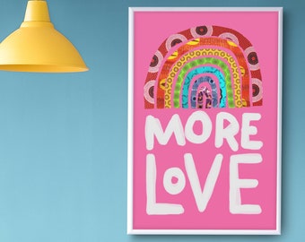 MORE LOVE, African Fabric Rainbow