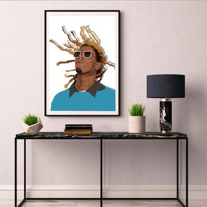 Young Thug INSPIRED Art Print / Young Thug Art / Minimalist Art / Music Poster / Home Decor / Wall Art