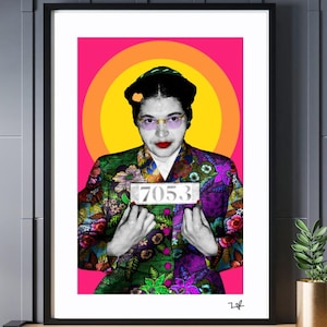Rosa Parks - Limited Edition Print - A4 Print - A3 Print - Digital Collage - Black Art - African Art