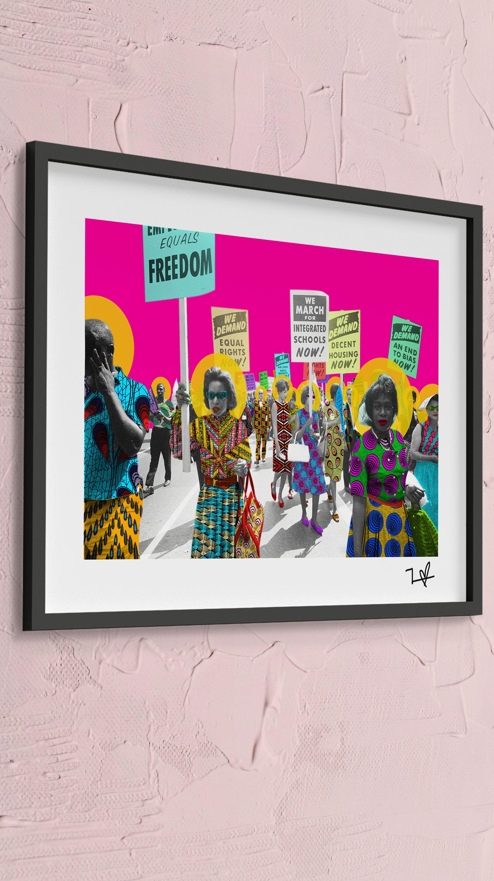 March on Washington Art Print: 1963 Civil Rights, Black Art, Limited ...