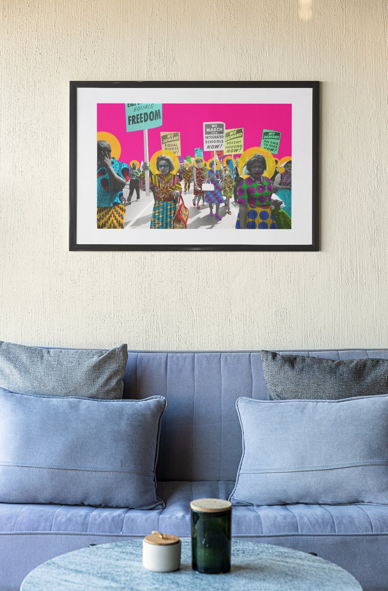 March on Washington Art Print: 1963 Civil Rights, Black Art, Limited ...