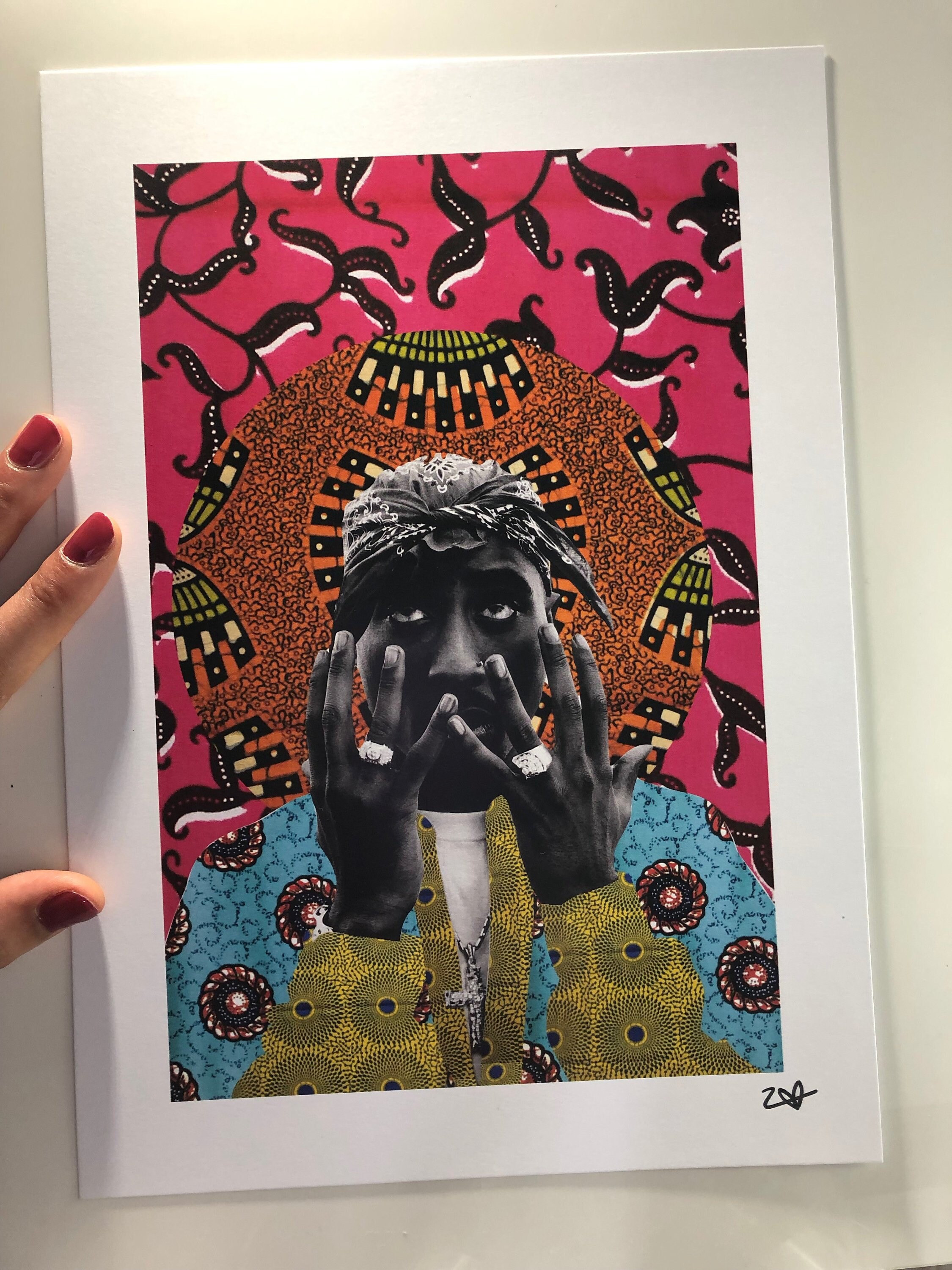 Tupac Shakur A4 / A3 / A2 / A1 Print African Fabric Collage - Etsy UK