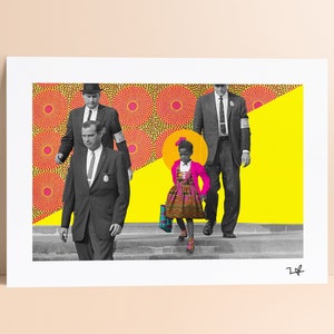 Ruby Bridges - Limited Edition Print - A4 or A3 Print - Digital Collage - Civil Rights Poster