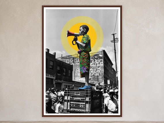 No Need to Whisper | Contemporary Black Art Print