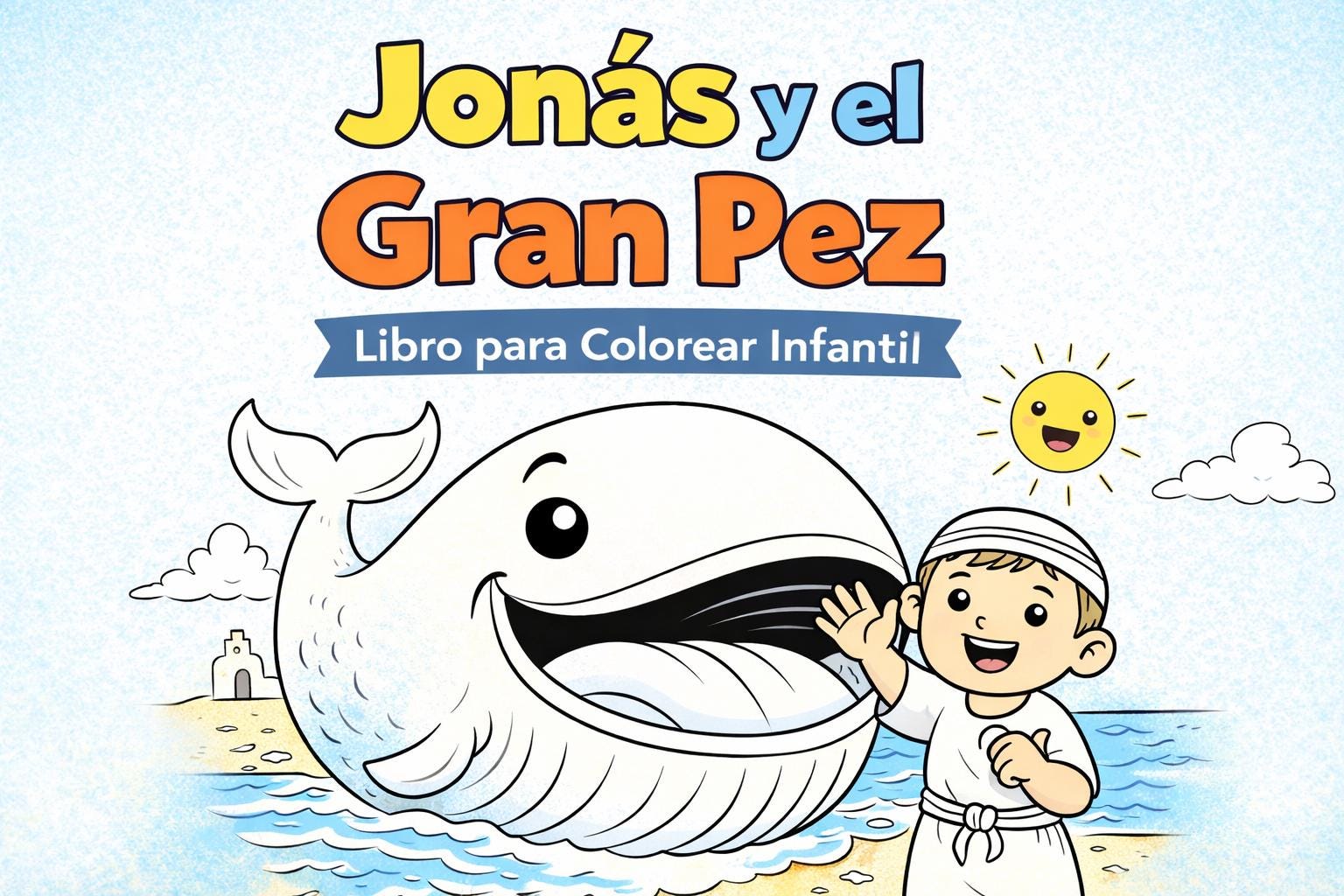 Jonah and the Great Fish Coloring Book for Kids | Printable PDF