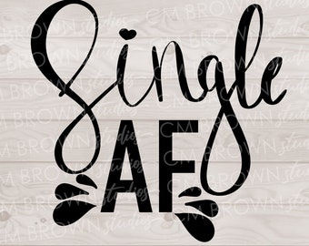 Single AF SVG EPS jpg png dxf Digital Download Commercial License