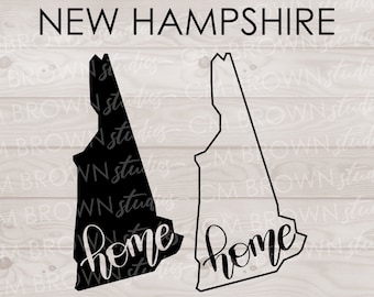 New Hampshire Home SVG EPS JPG png dxf Digital Download Commercial License