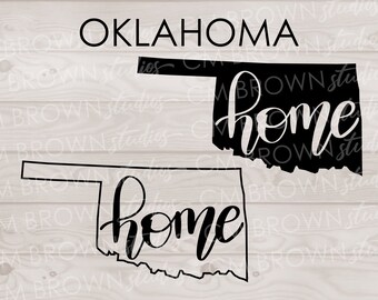 Oklahoma Home SVG EPS JPG png dxf Digital Download Commercial License