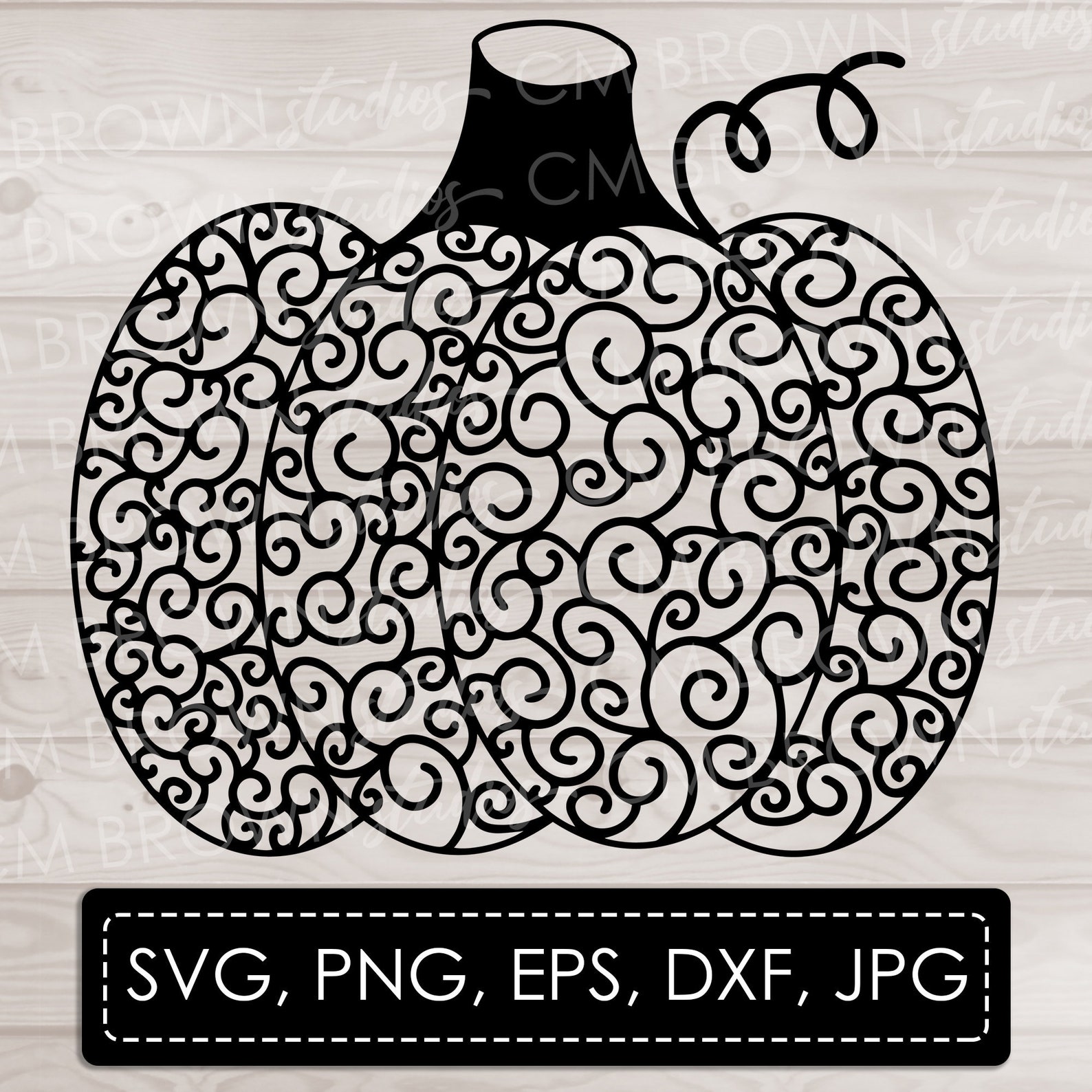 Pumpkin Swirl Halloween SVG EPS JPG Png Dxf Digital Download Commercial