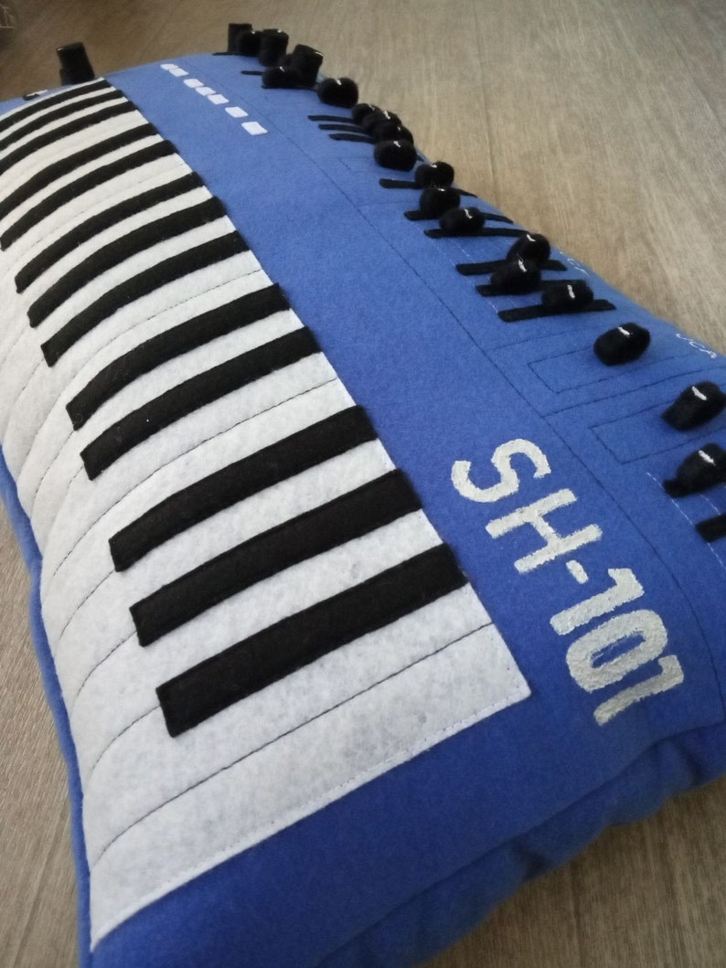 Music pillows handmade decorative pillow synthesizer Roland home decor free shipping personalized gift for musician instrument synth design