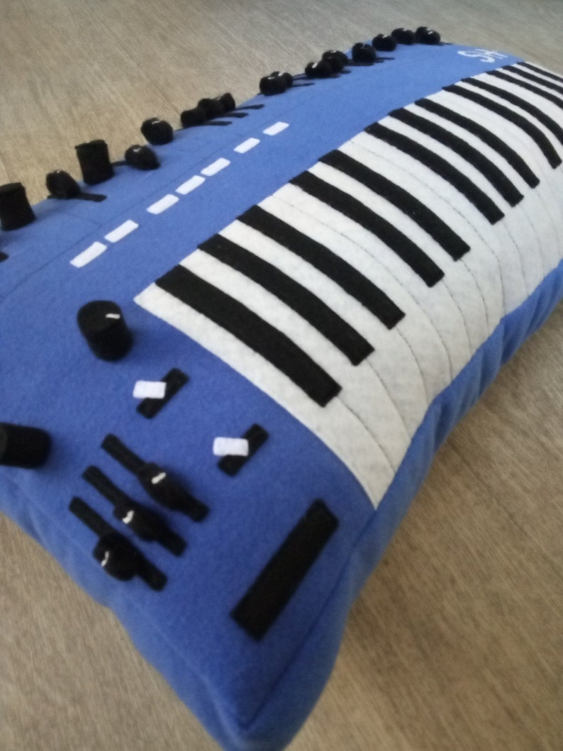 Music pillows handmade decorative pillow synthesizer Roland home decor free shipping personalized gift for musician instrument synth design