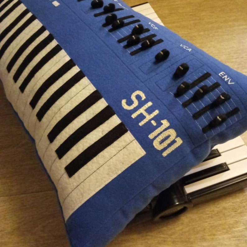 Music pillows handmade decorative pillow synthesizer Roland home decor free shipping personalized gift for musician instrument synth design