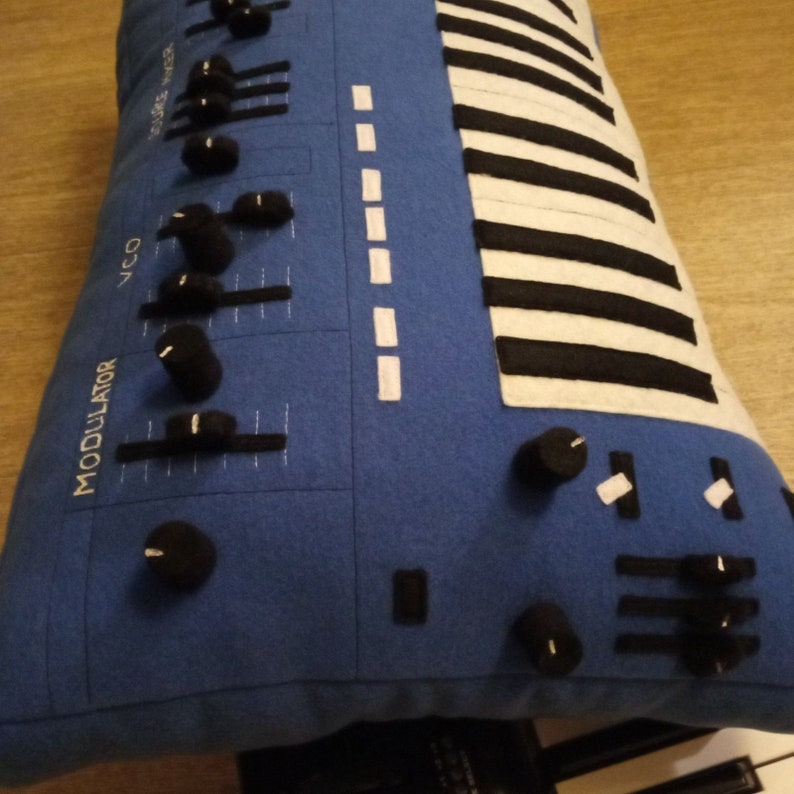 Music pillows handmade decorative pillow synthesizer Roland home decor free shipping personalized gift for musician instrument synth design