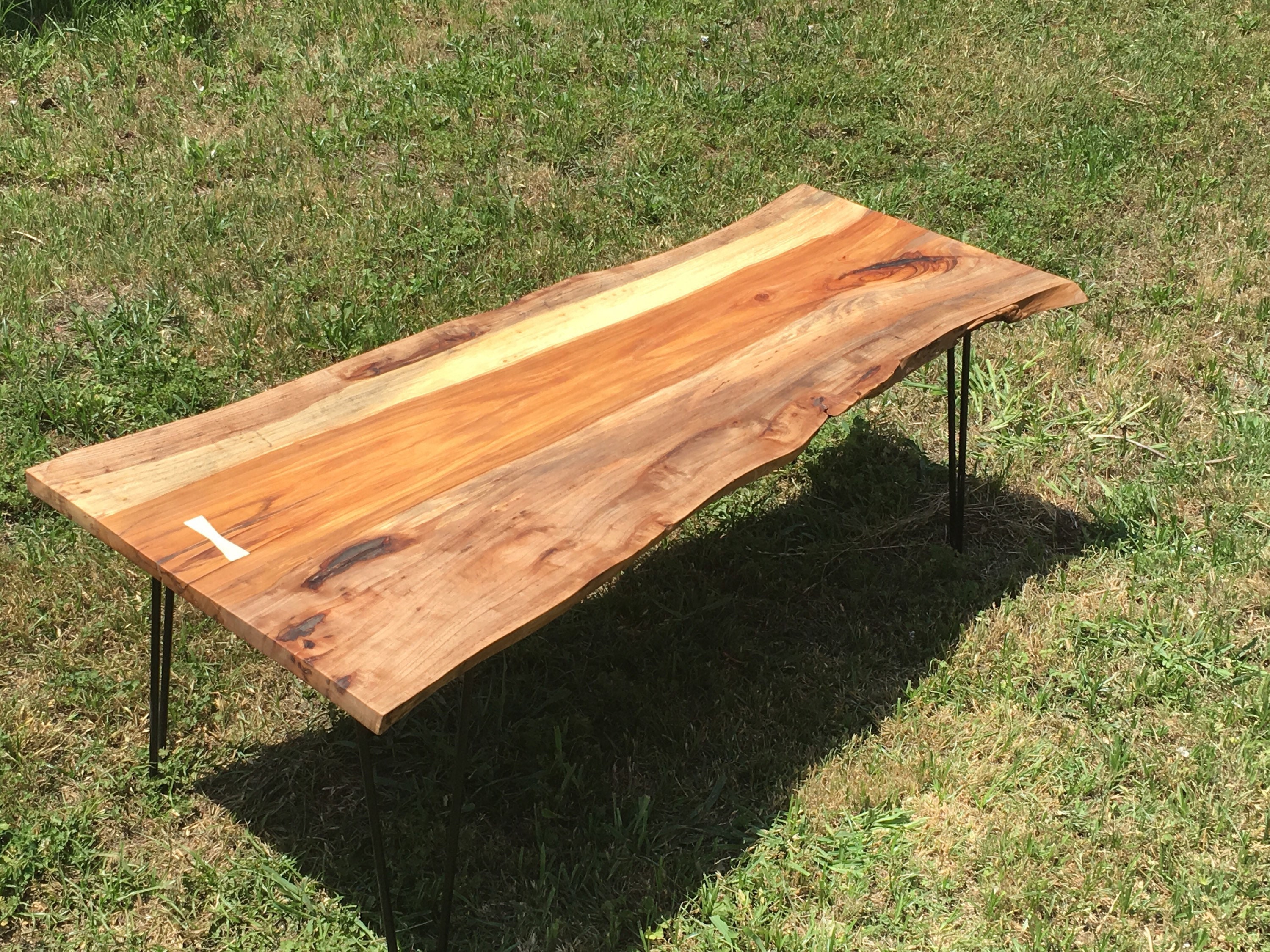 Live Edge Natural Pecan Wood Coffee Table Etsy