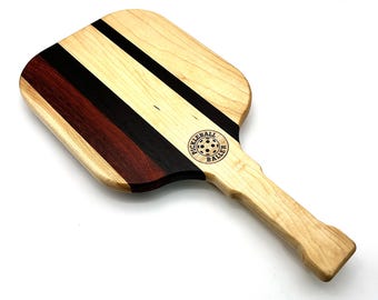 Pickleball Paddle Charcuterie Board - Maple, Paduk & Wenge Inlay