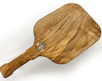 Pickleball Paddle Charcuterie Board, Custom Oak Inlay