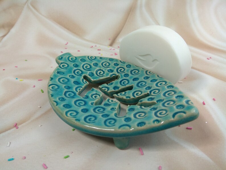 Ceramic Soap Dish Handmade Pottery Leaf Shape Custom Etsy Canada