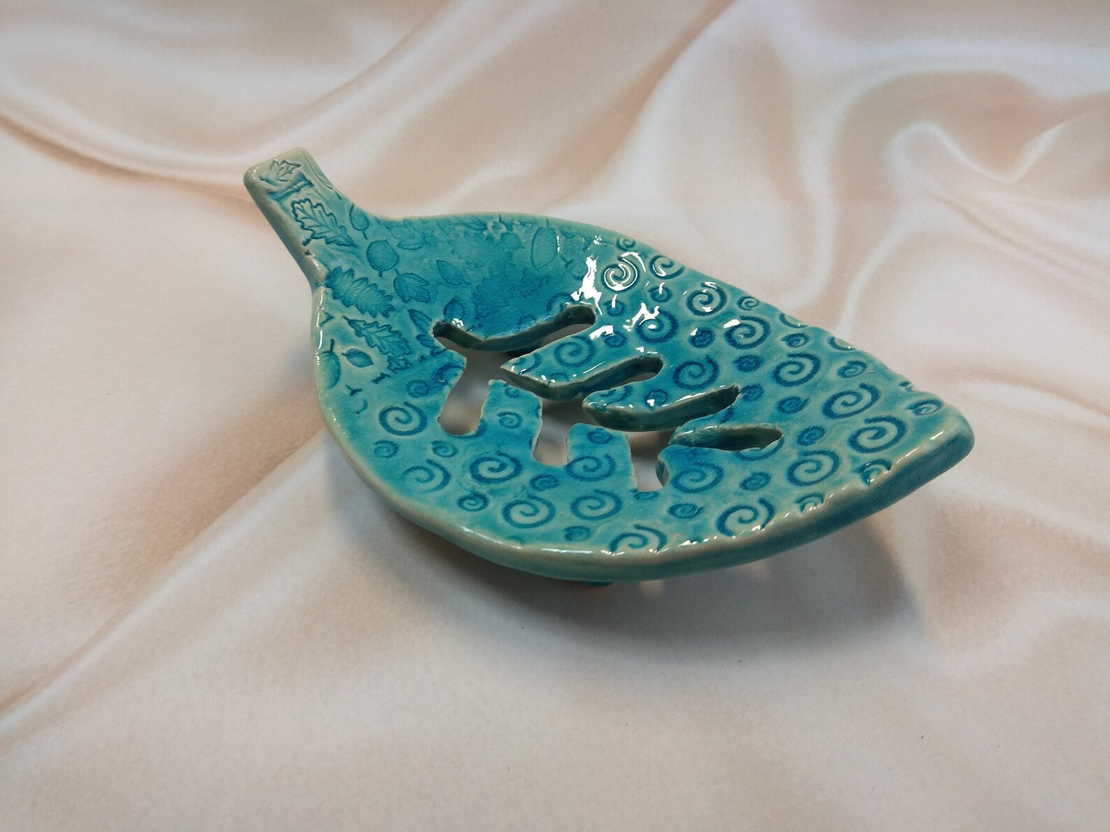 Ceramic Soap Dish Handmade Pottery Leaf Shape Custom Etsy Canada