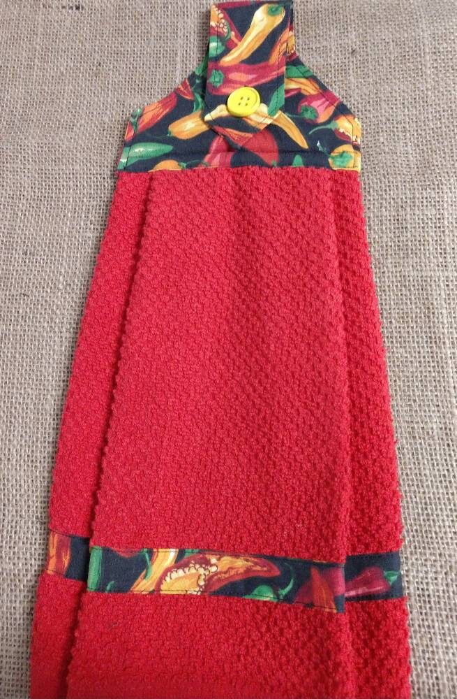 Toalla de cocina colgante de fresa toalla de cocina roja | Etsy