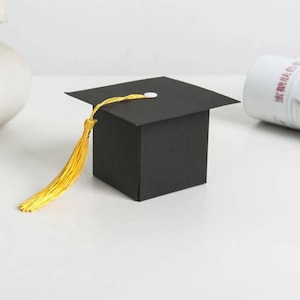 Bonbonnières de remise des diplômes/Coffrets cadeaux de félicitations/Cadeau de fête de quarantaine/Soirée surprise de la promotion 2022/Coffrets de bonbons noirs et dorés