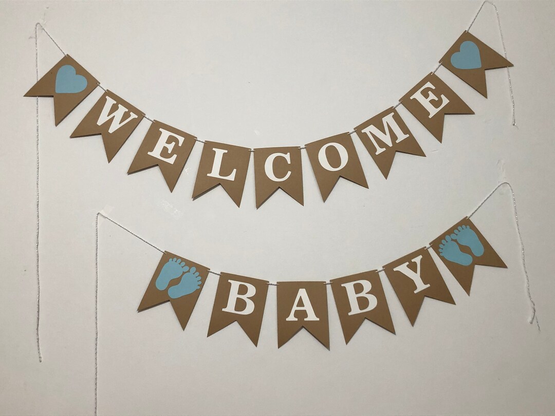 Baby Boy, Banner /blue and White Home Baby Paper Garland Etsy