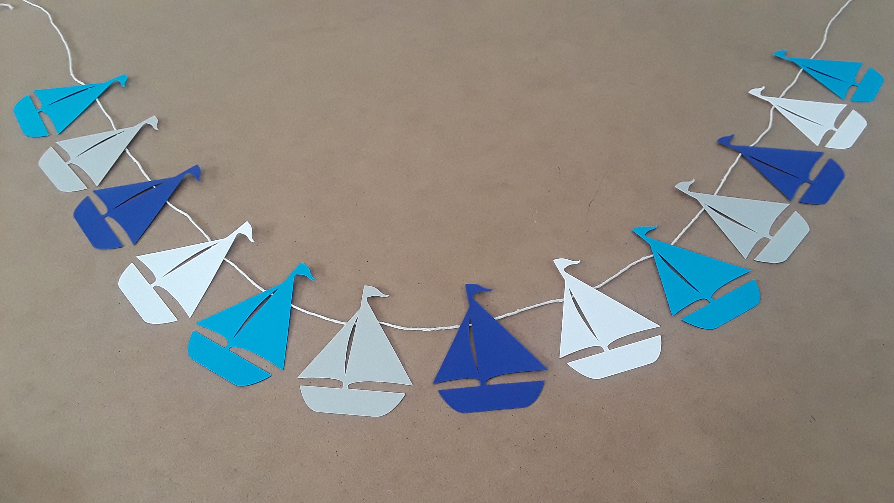 Sailboat Banner Nautical Garland Sailboat Garland Patriotic Banner Free Shipping