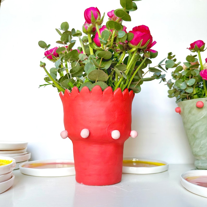 Blooming Blush Vase - A One-of-a-Kind Stoneware Delight