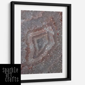 Agate Liquid Marble Geode Pink Lilac Silver Picture Print Wall Art A3 A4 Silver Multicoloured Real Glitter Frame Choice