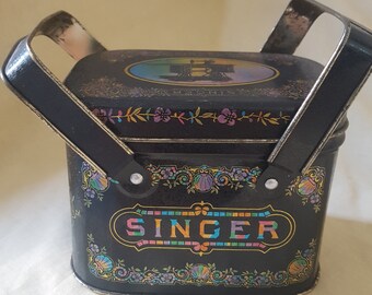 singer tin box