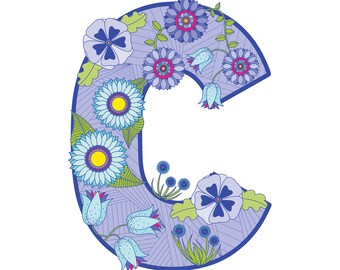 Violet floral 'C'