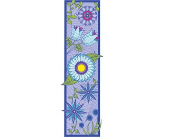 Violet floral 'I'