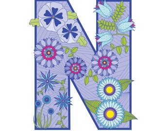 Violet floral 'N'