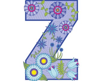 Violet floral 'Z'