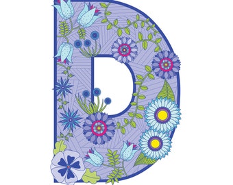 Violet floral 'D'