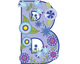 Violet floral 'B'