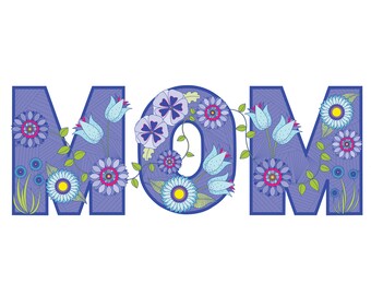 Violet floral Mom