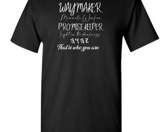 Waymaker, hacedor de milagros, camiseta del guardián de la promesa