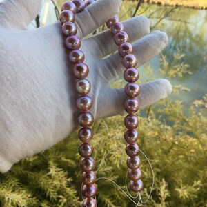 Naturlig lila barock kärnpärlsträng | Metallisk lila kärnpärlsträng | Organiska pärlpärlor, EPL233 bild 6